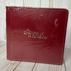 Creative Memories Friends foil, red leatherette album NIP